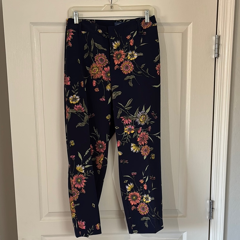 Old Navy Blue Floral Trousers